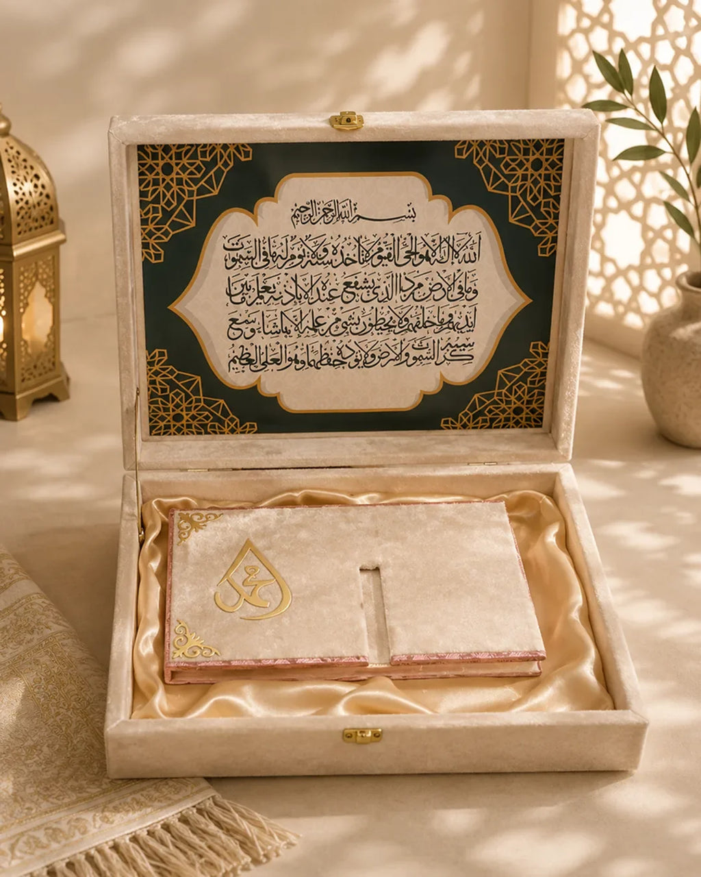 Premium Quran Box with Rehal Included | Complete Islamic Gift Set