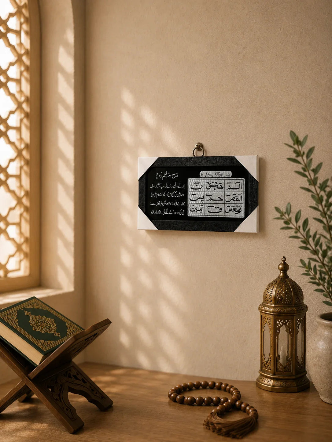 Premium Ayatul Hifz Wall Frame | Islamic Protection Dua Home Decor| 36 × 18 cm