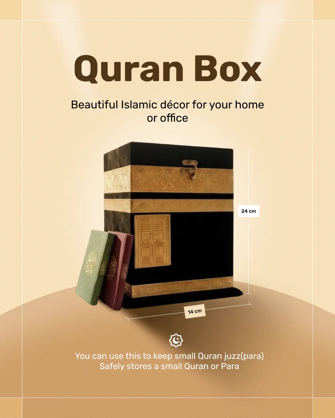 Premium Kaaba-Inspired Box | Small Quran & Islamic Book Storage Gift