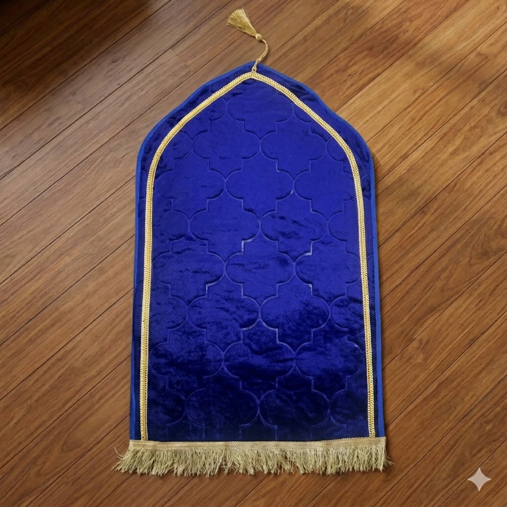 Premium Velvet Prayer Mat | Luxury Muslim Prayer Rug