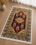 Turkish Carpet Red and Beige Tribal