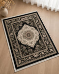 Turkish Carpet Black and Cream