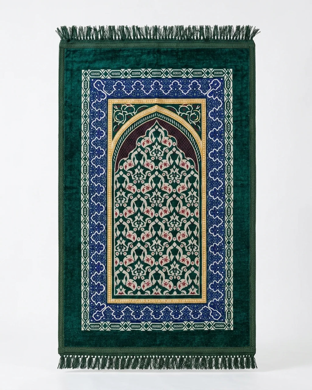 Emerald Green Prayer Mat (Janamaz) – 116 cm